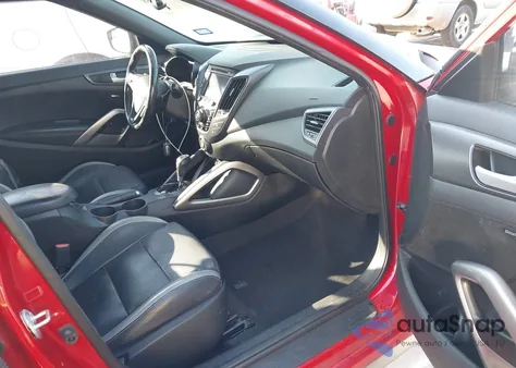 2016 Hyundai Veloster Turbo z USA, uszkodzony, nr VIN KMHTC6AE7GU264249